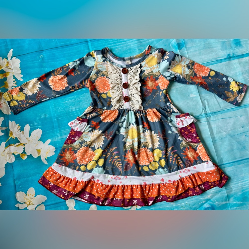 Sweet Girls Boutique Fall Dress. 2T